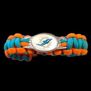 Miami Dolphins Orange and Blue Paracord Bracelet